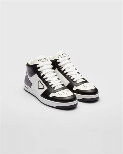 White/black Downtown leather high